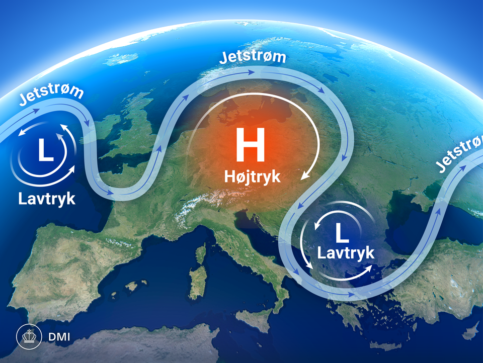 Omegablokering lagde låg på vejret og løftede Danmark til 37 grader